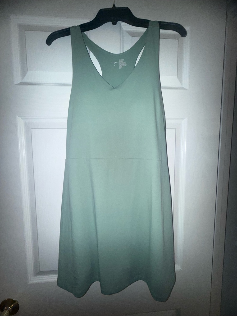 Soma Mint Green Sleeveless Dress | Athletic Casual Dress | Size Large | Racerbac
